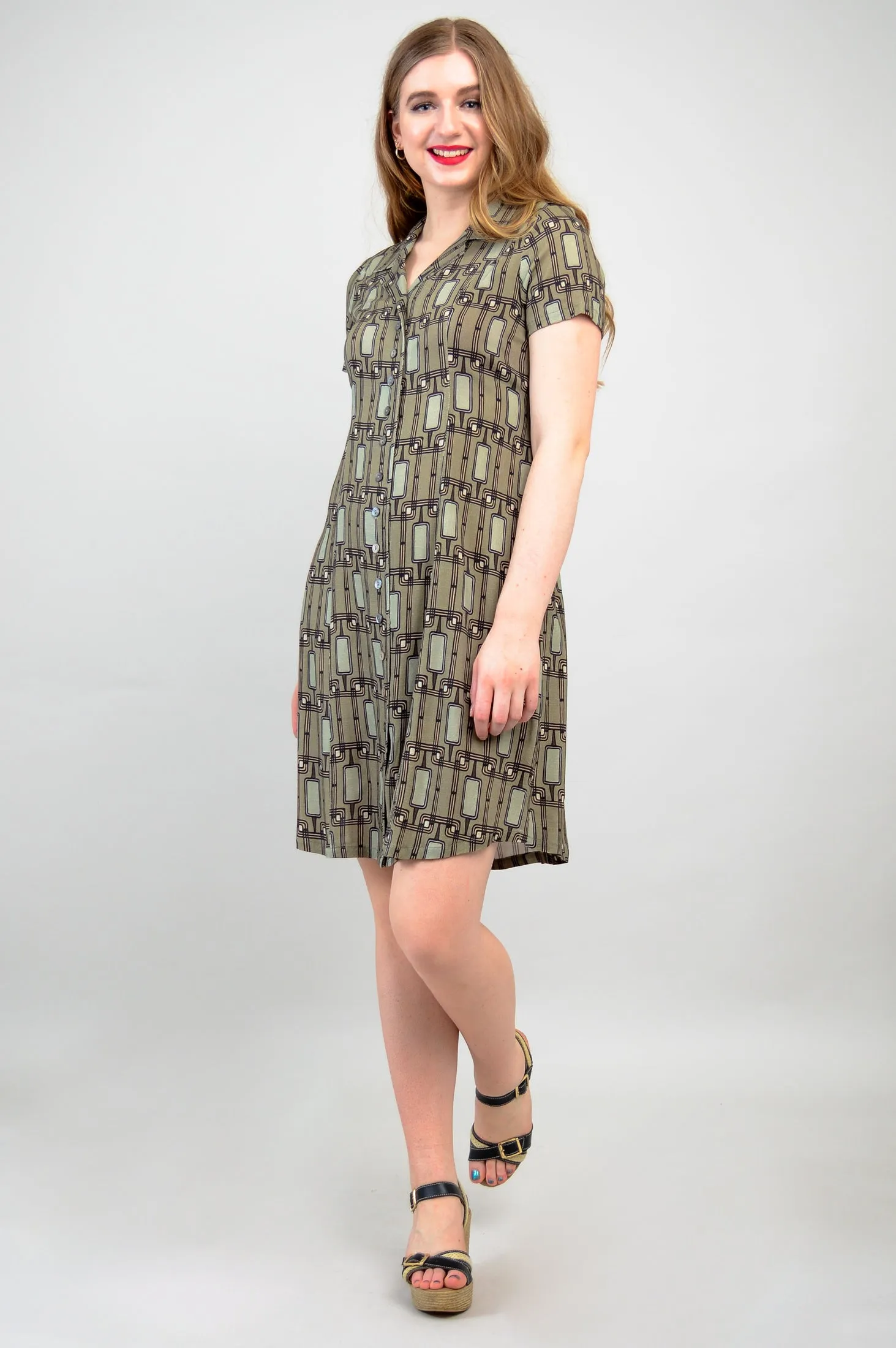 Erica Dress, Voyage, Linen Bamboo- Final Sale