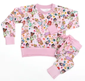 Fan Favorites Little Princess - Kids Crew Neck Jogger Set