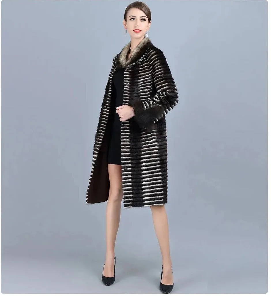 Fashionable Natural Warm Fur Coat