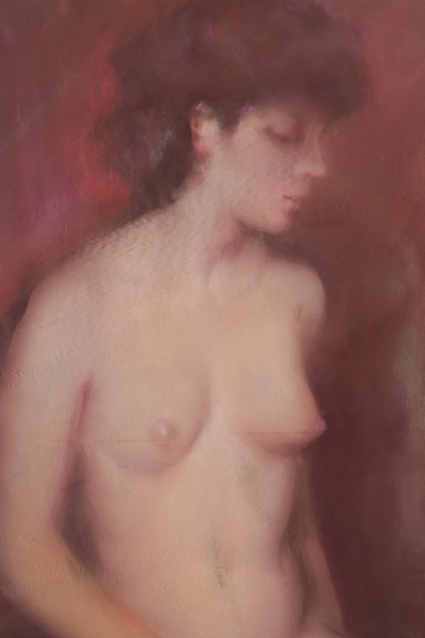 Framed and Signed - Pastel of a Nude