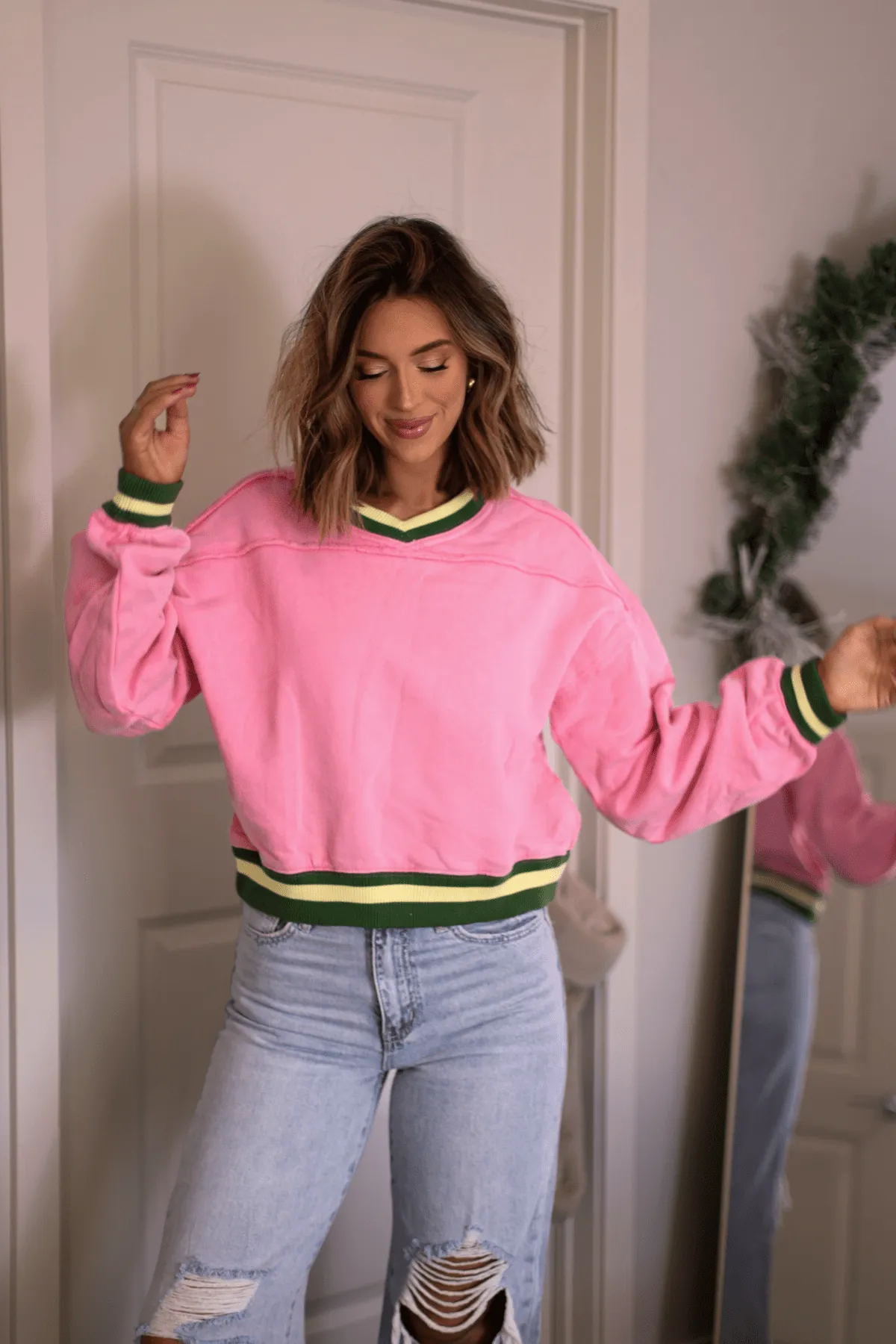 Free People Pink Rio Sweatshirt