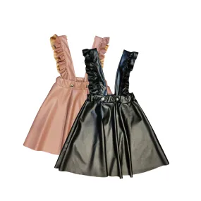 Girls Pinafore Dress, Pink or Black