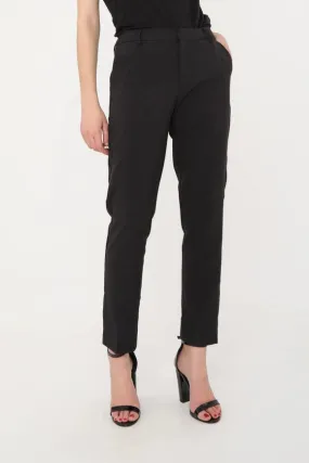 High Waist Cigarette Pants Black