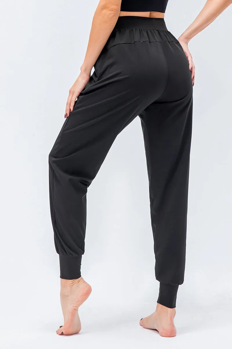 High-Waist Tapered Jogger Pant with Drawstring