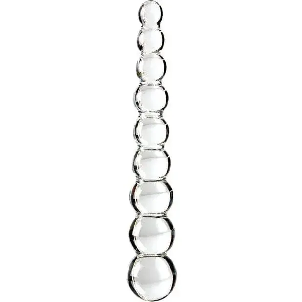 Icicles No. 2 Hand Blown Glass Massager - Clear Rippled