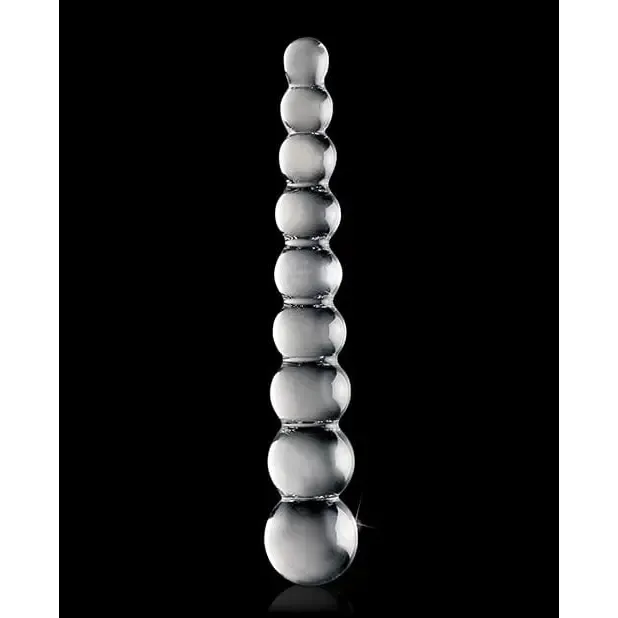 Icicles No. 2 Hand Blown Glass Massager - Clear Rippled