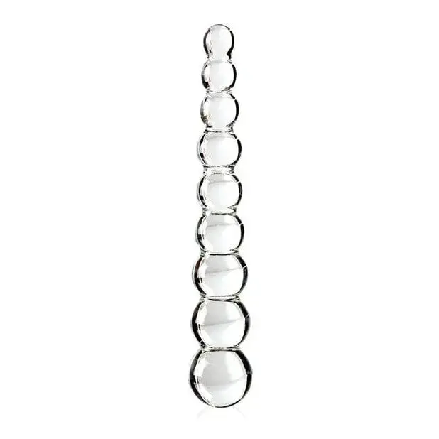 Icicles No. 2 Hand Blown Glass Massager - Clear Rippled