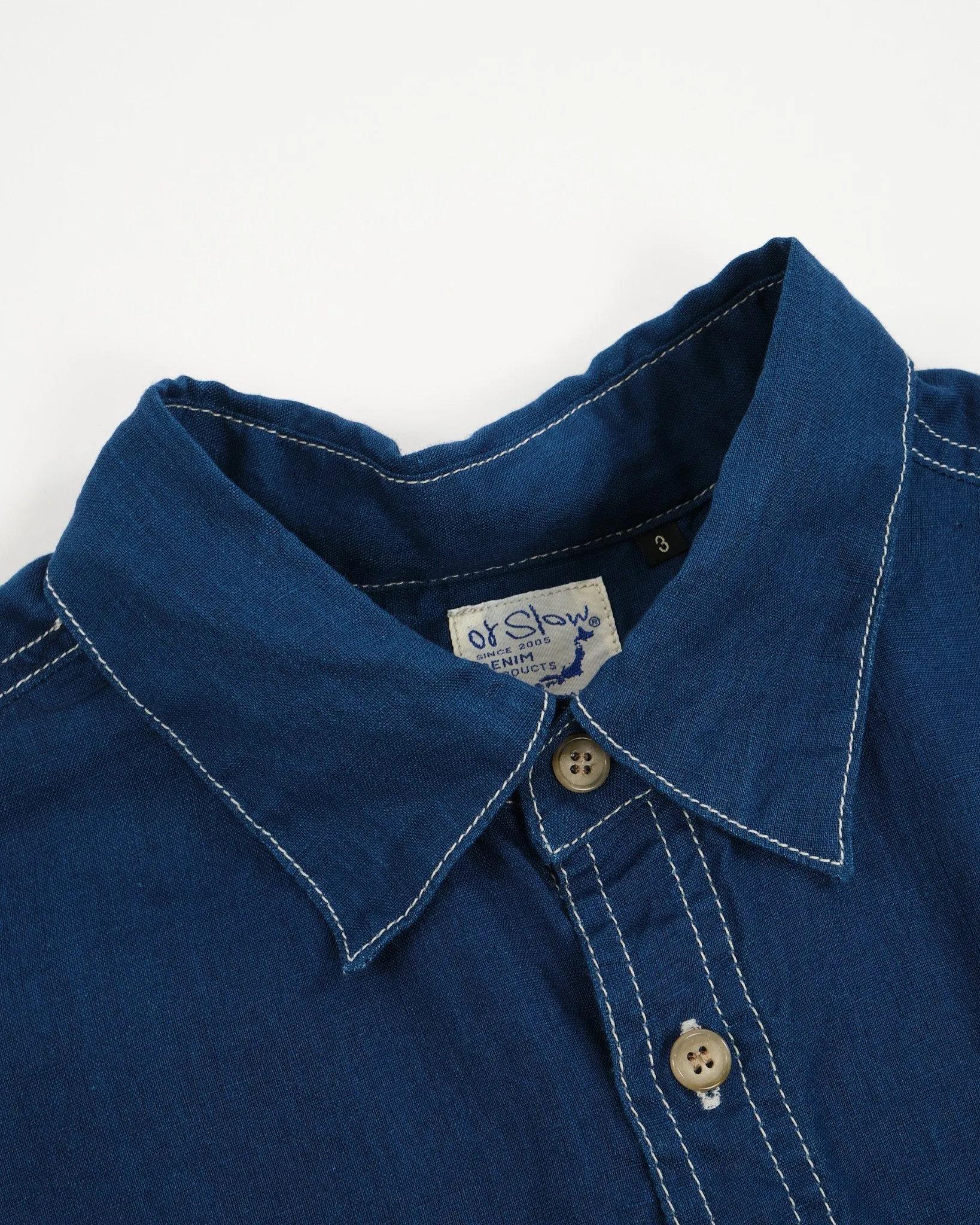 INDIGO LINEN LOOSE FIT SHORT SLEEVE SHIRT INDIGO