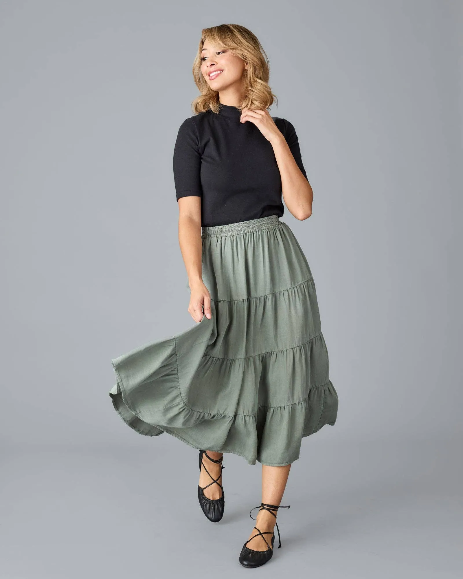 Jane Skirt  in Sage