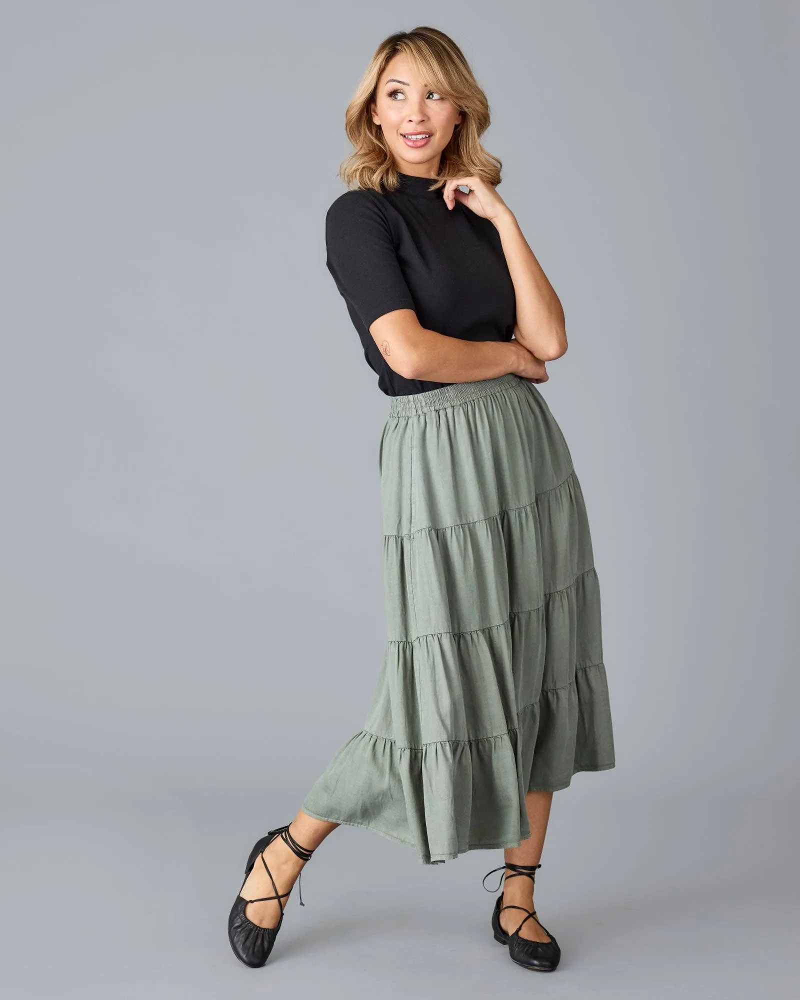 Jane Skirt  in Sage