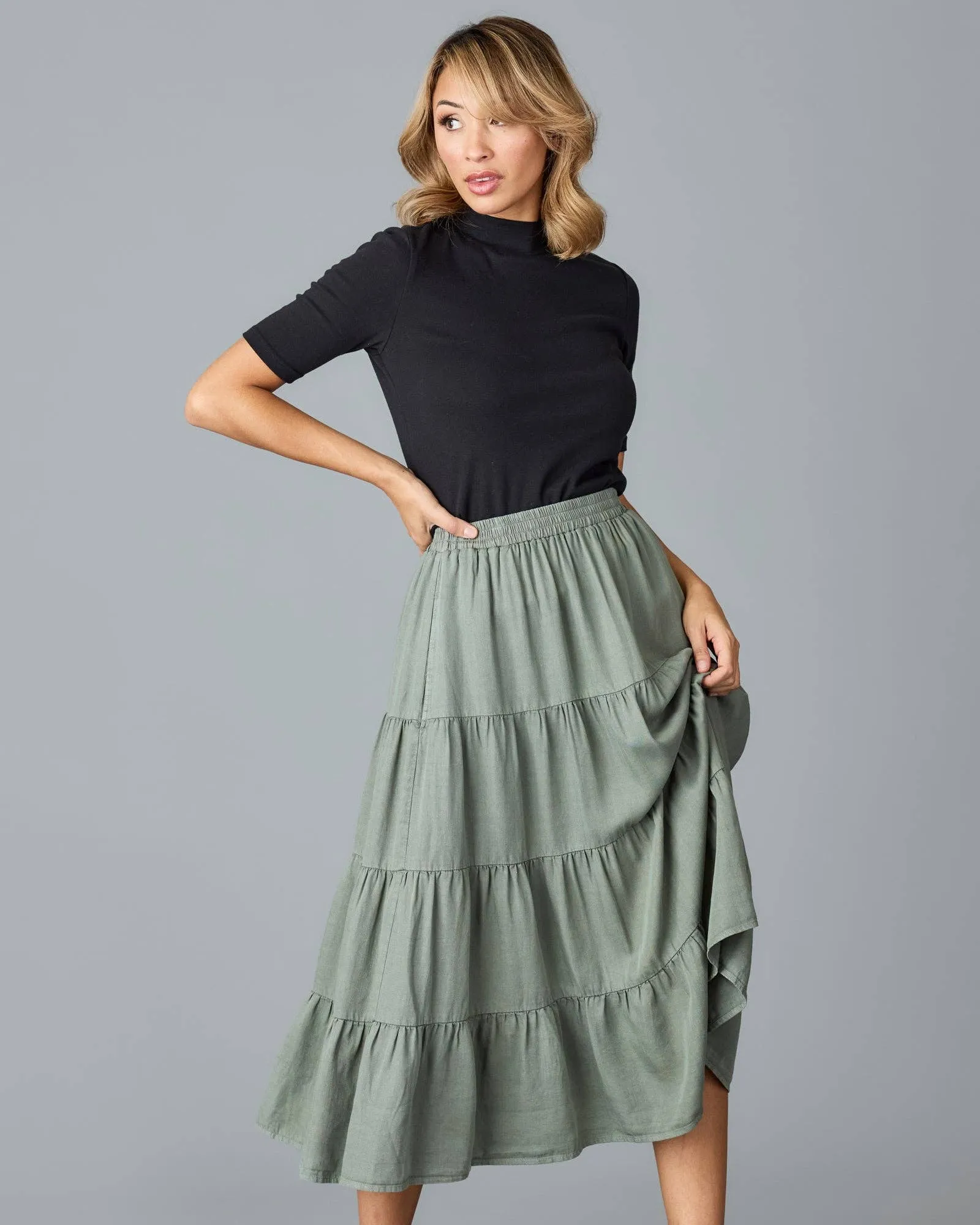 Jane Skirt  in Sage