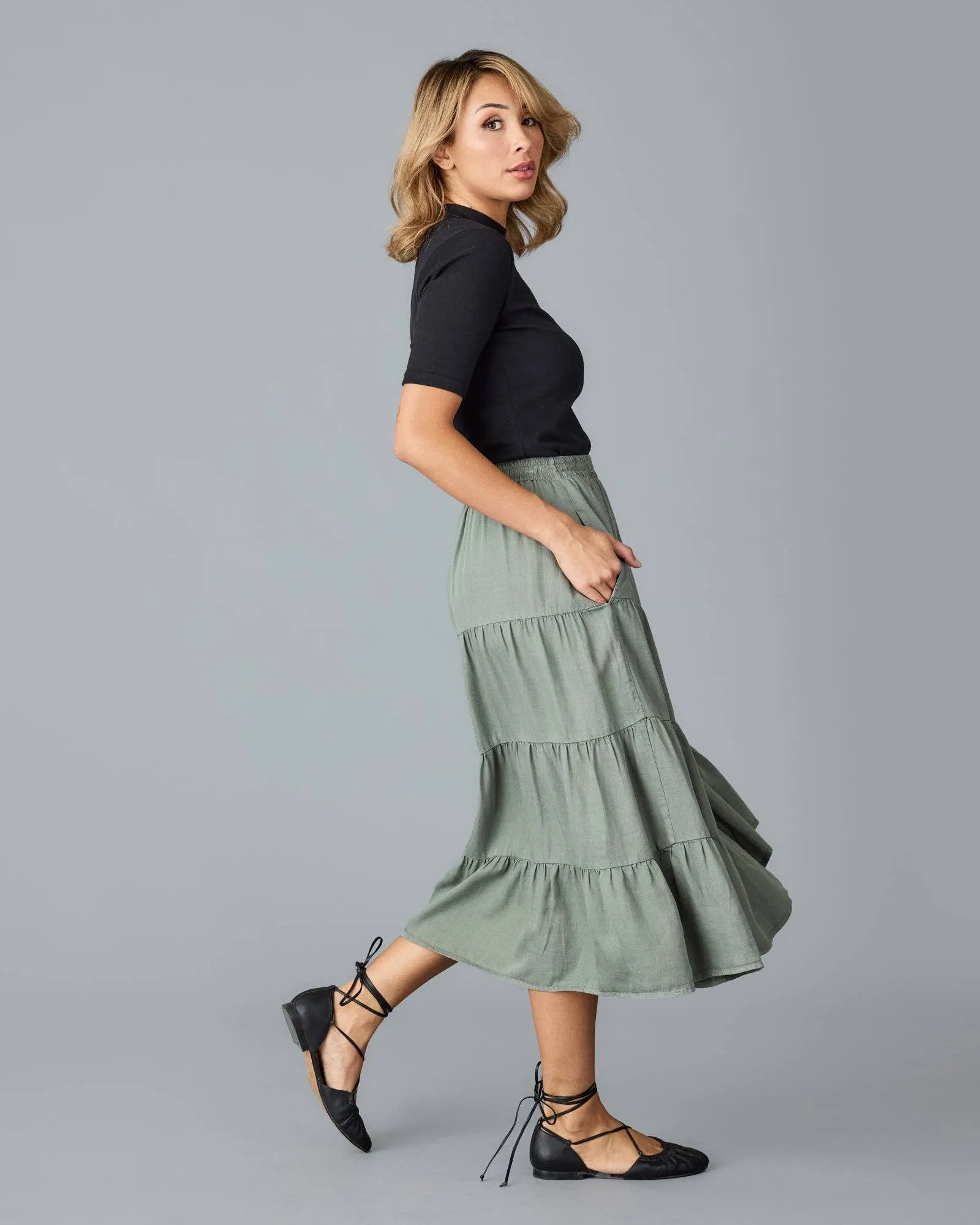 Jane Skirt  in Sage