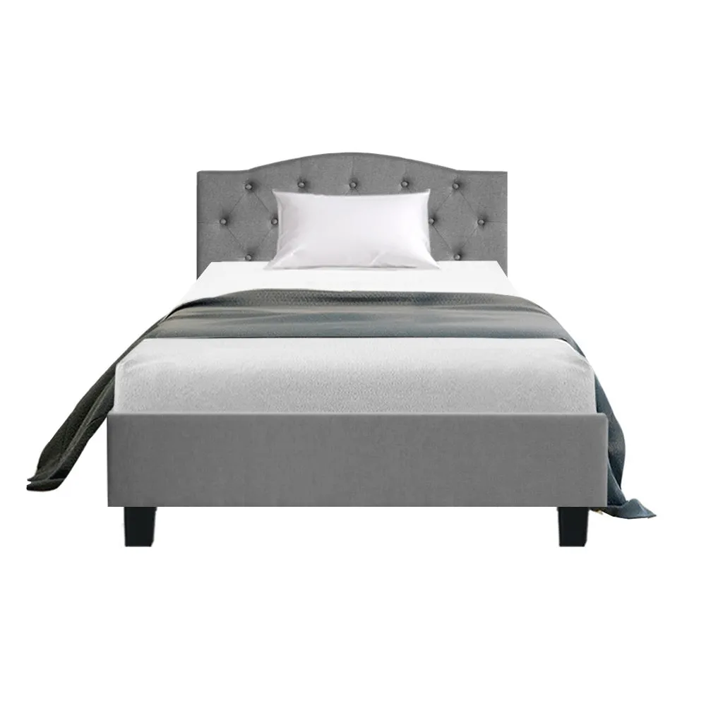 Jervis King Single Bed Frame Grey