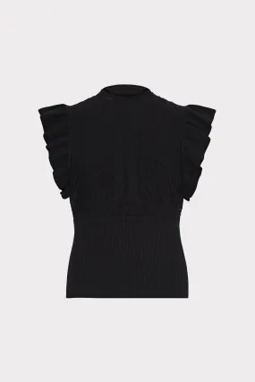 Kamila Flutter Sleeve Knit Top