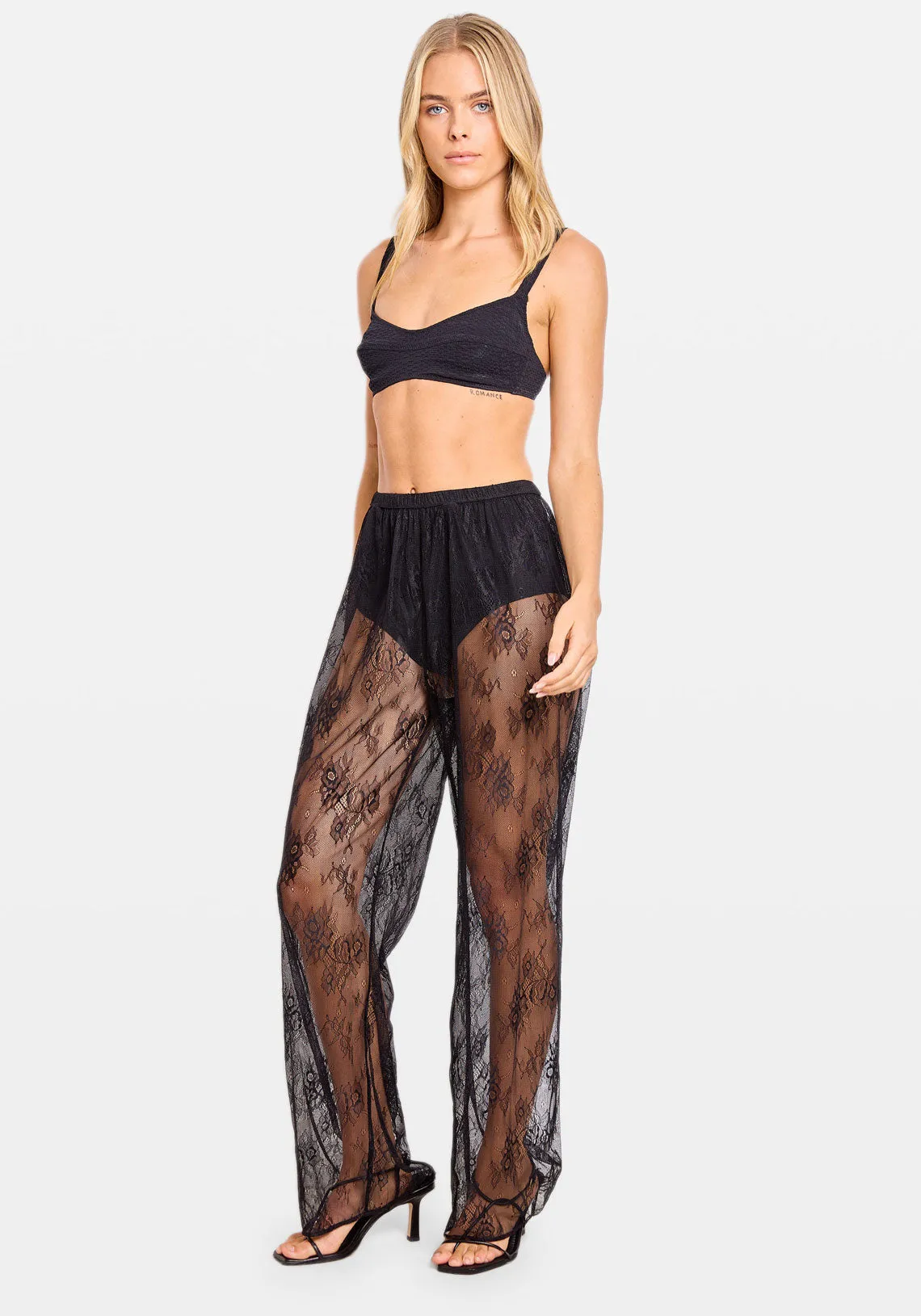 LACE PANT BLACK