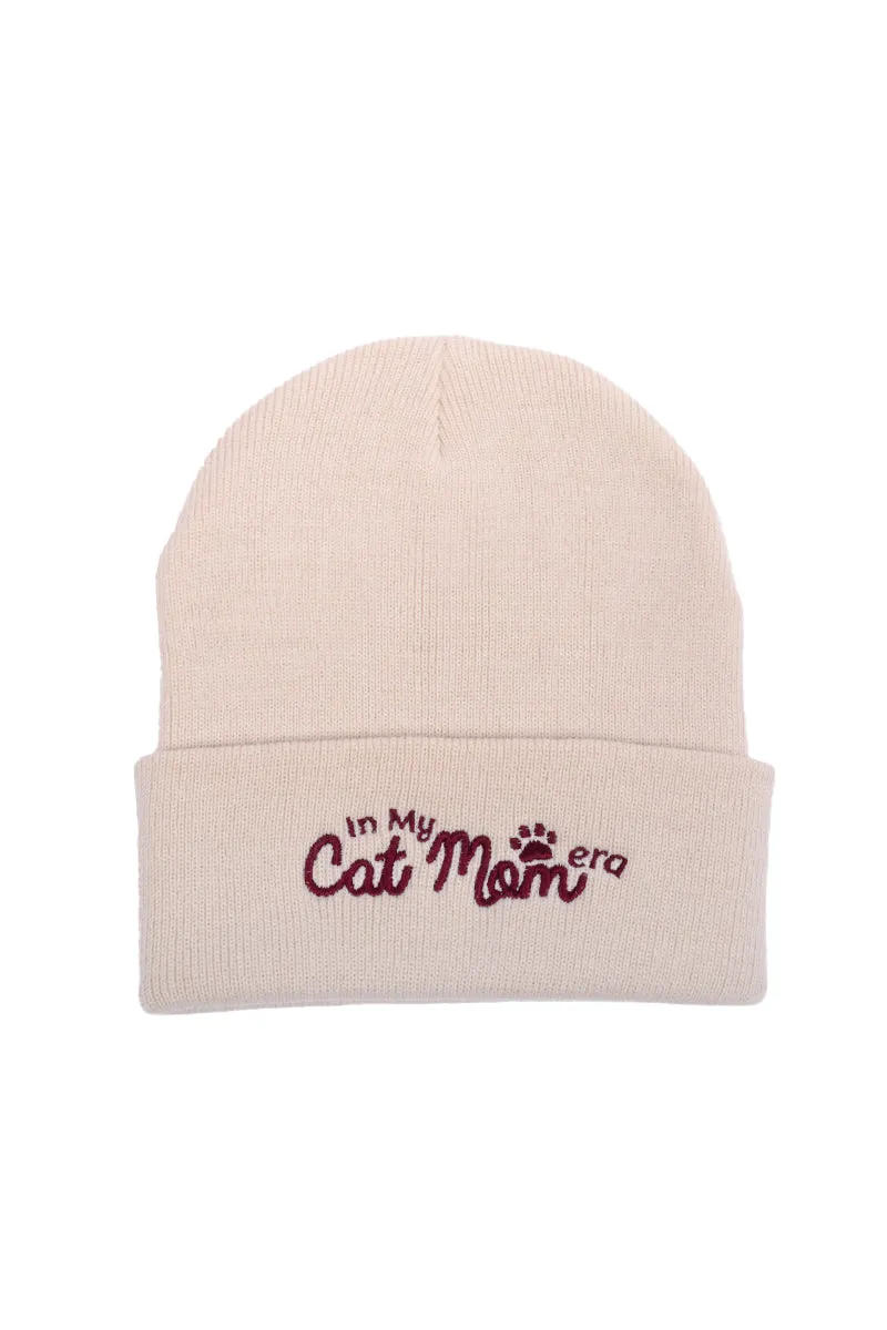 LBB3325 - In My Cat Mom Era Embroidered Beanie