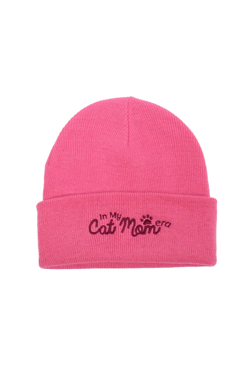 LBB3325 - In My Cat Mom Era Embroidered Beanie