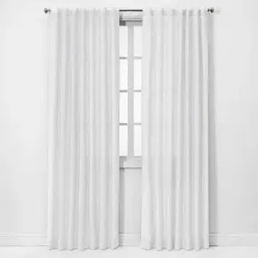 Light Filtering Linen Window Curtain Panel - Threshold