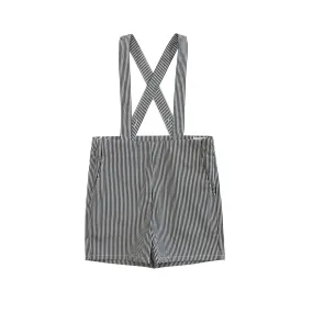 Little Parni Black and White Stripe Baby Overall K405