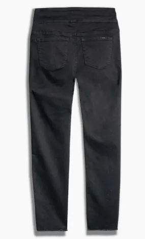 Lois Black Stretch Pull On Jeans  Ankle Pants with Rhinestud Detail