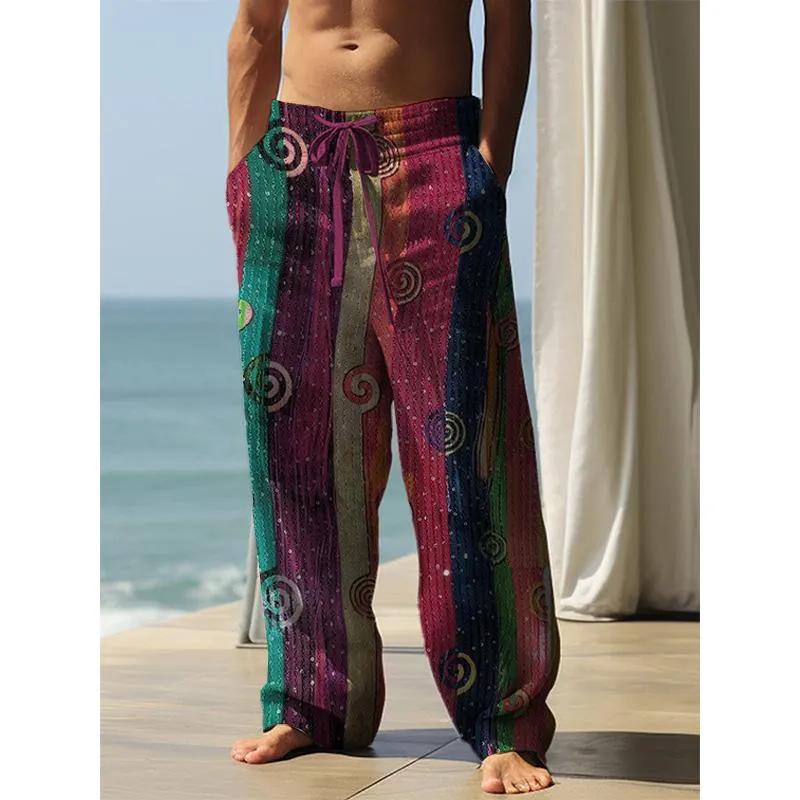 MEN'S CASUAL SIMPLE PRINTED TROUSERS 09658018YM