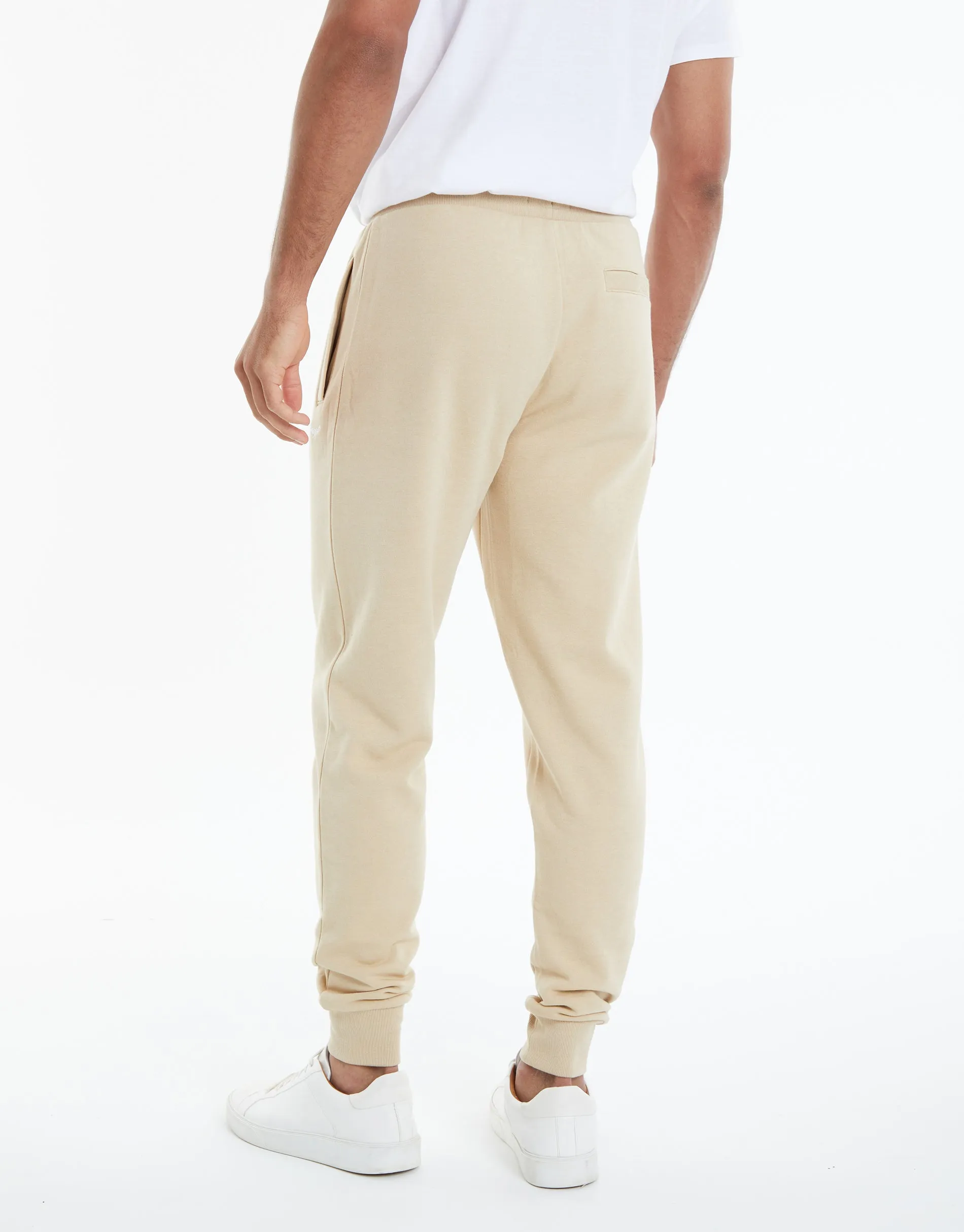 Men's Ecru Regular Fit Joggers