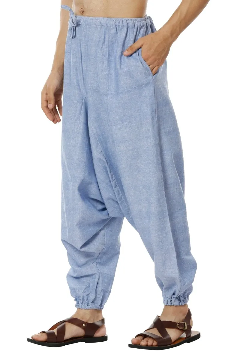 Men's Harem Pants | Lavender Blue | Fits Waist Size 28" to 36"