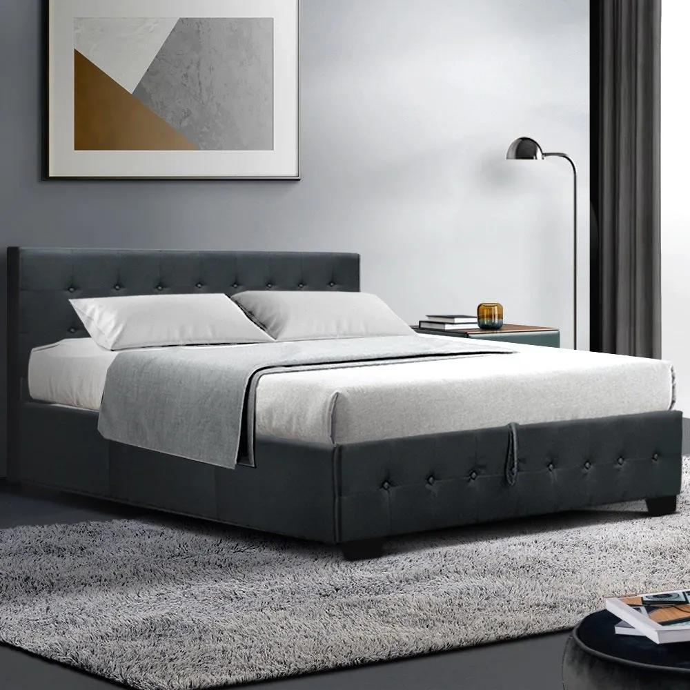 Mindil Storage Queen Bed Frame Charcoal