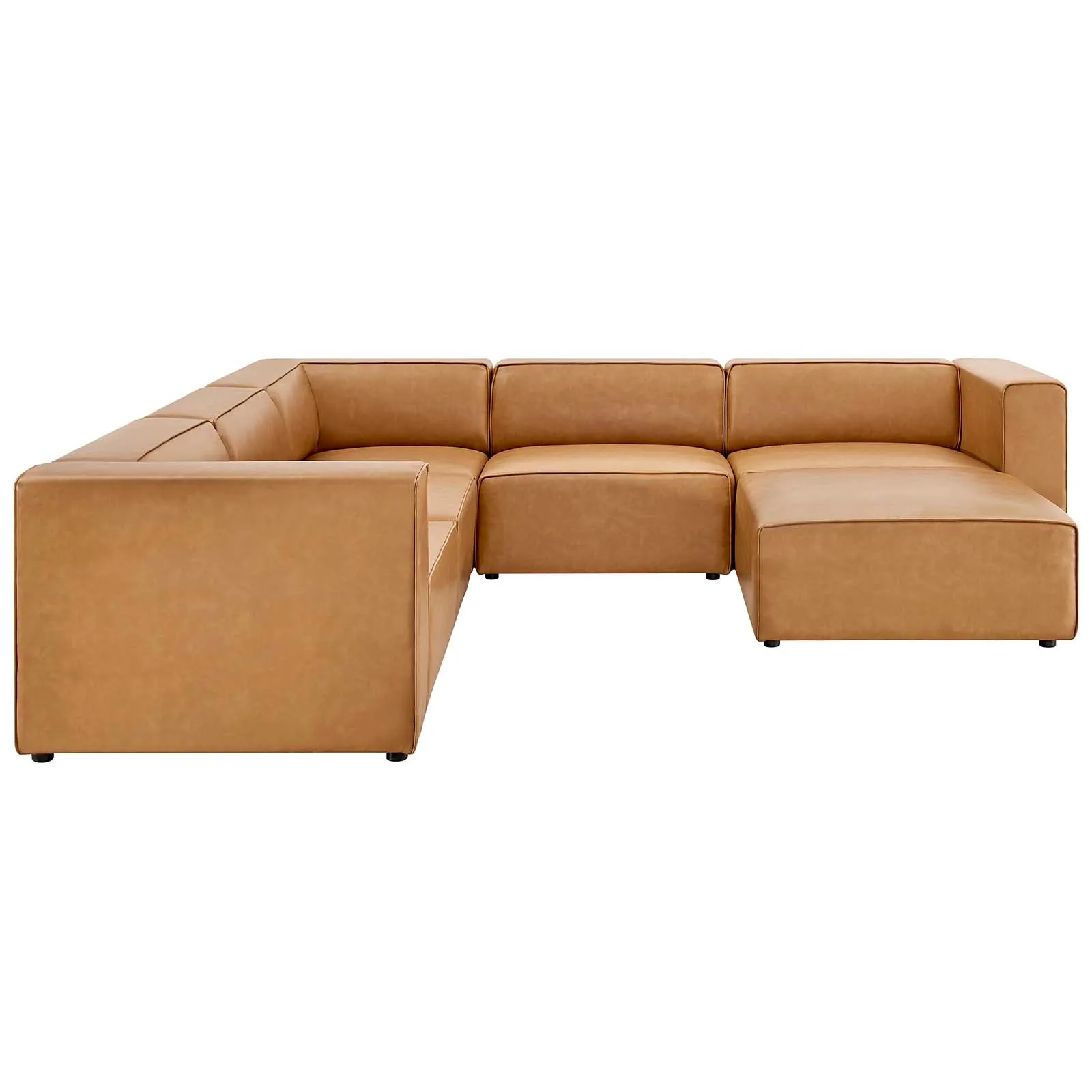 Mingle Vegan Leather 6-Piece Furniture Set Tan EEI-4796-TAN