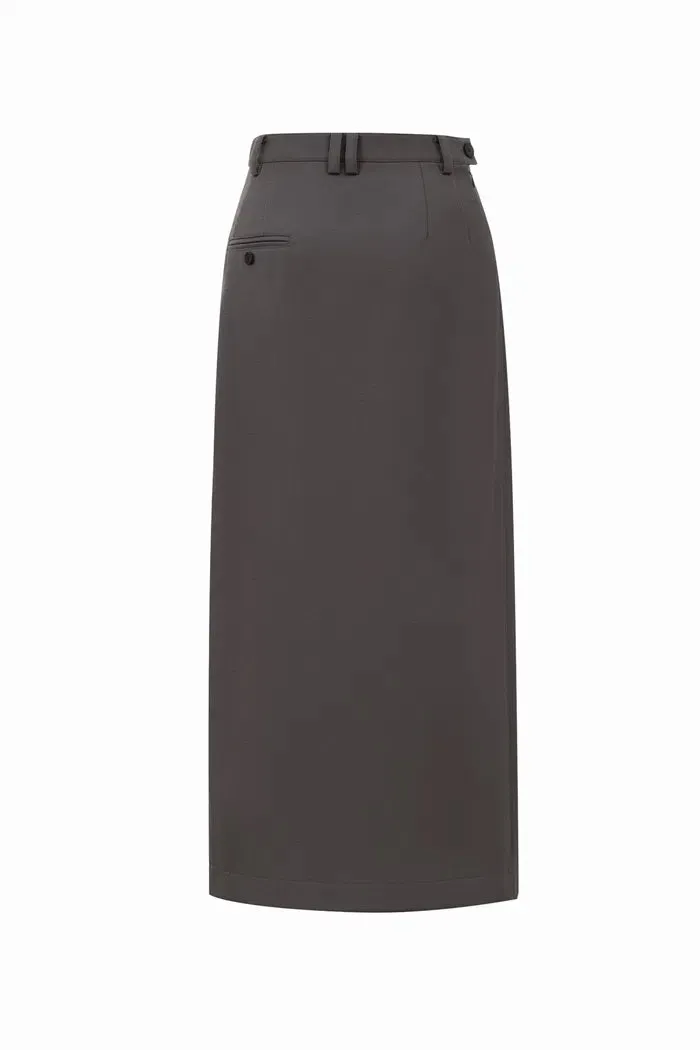 Mireu Slit Midi Skirt