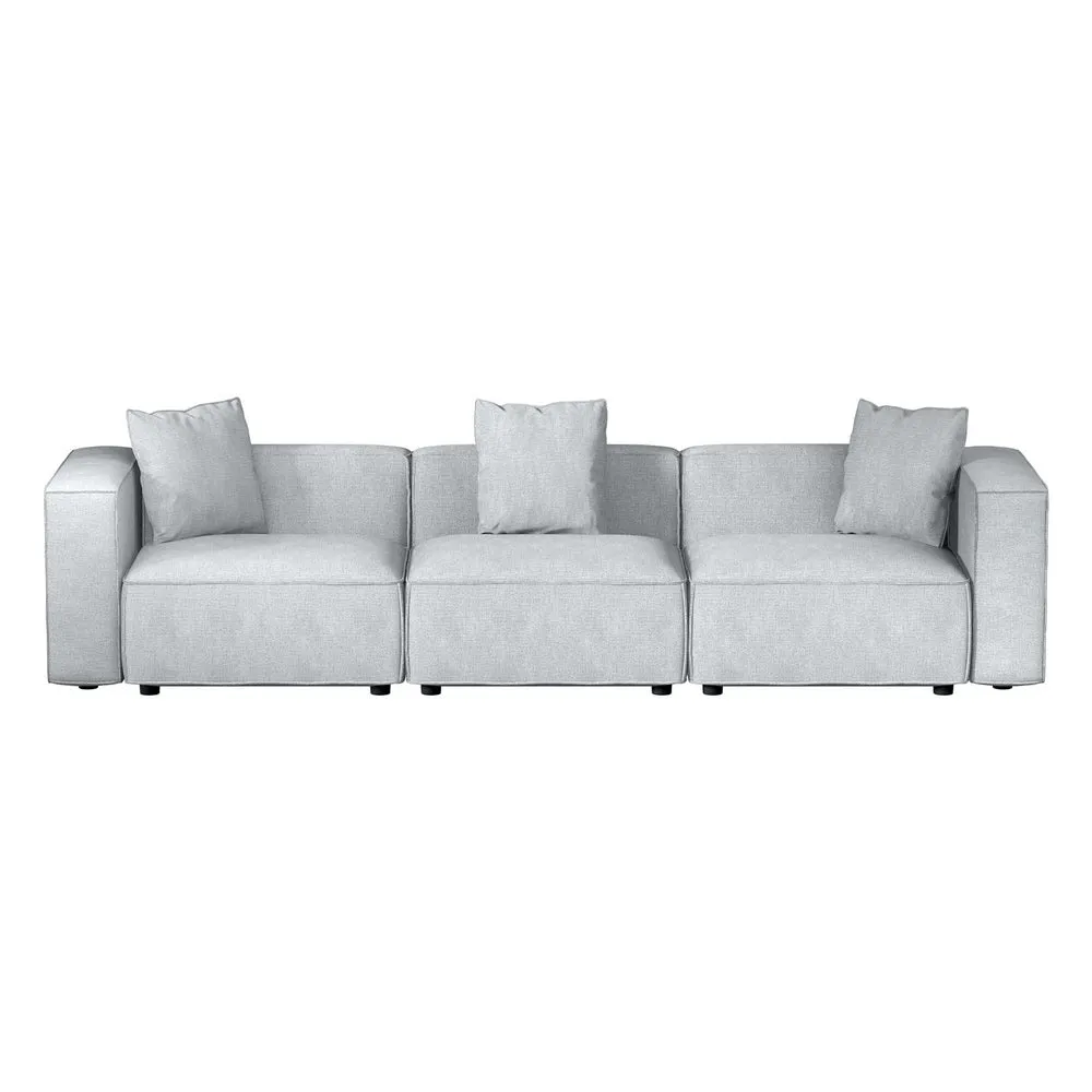 Modular Sofa Chaise Set 3-Seater Grey