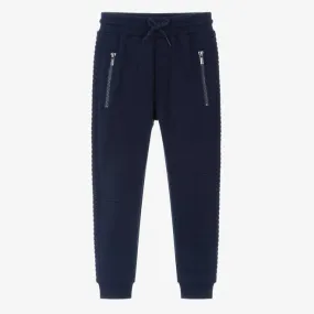 Navy Waffle Joggers