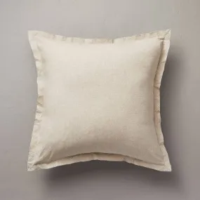 New - 26"x26" Linen Blend Euro Bed Pillow Taupe - Hearth & Hand with Magnolia