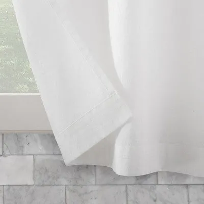 New - 2pc 52"x45" Archaeo Linen Cotton Blend Cafe Curtain Tier Pair White