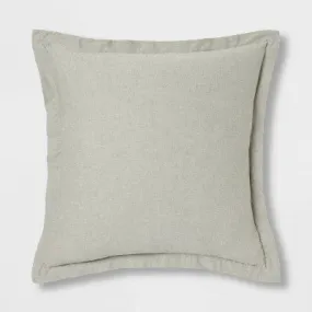 New - Euro Cotton Linen Blend Chambray Decorative Throw Pillow Moss Green - Threshold