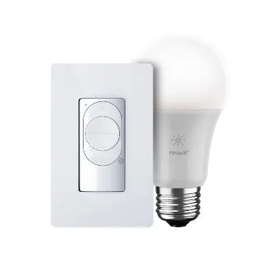 New - GE CYNC Reveal Smart Light Bulb with Smart Wire-Free Dimmer Switch Bundle