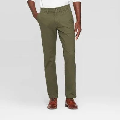 New - Goodfellow & Co Men's Mid Rise Relaxed Leg Athletic Chino Pants Stretch