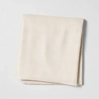 New - Queen Linen Blend Flat Sheet Natural - Casaluna