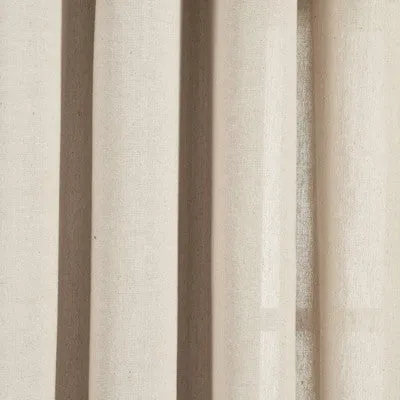 New - Set of 2 (84"x52") Faux Linen Grommet Window Curtain Panels Beige - Lush Décor