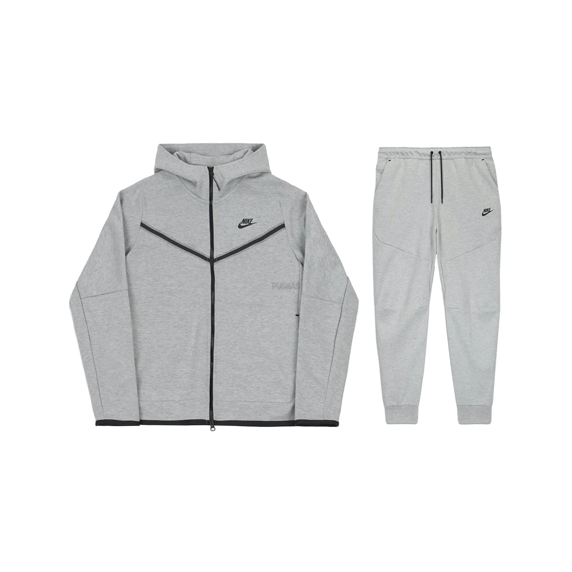 Nike Sportswear Tech Fleece Full Zip Hoodie & Joggers Set 'Grey'