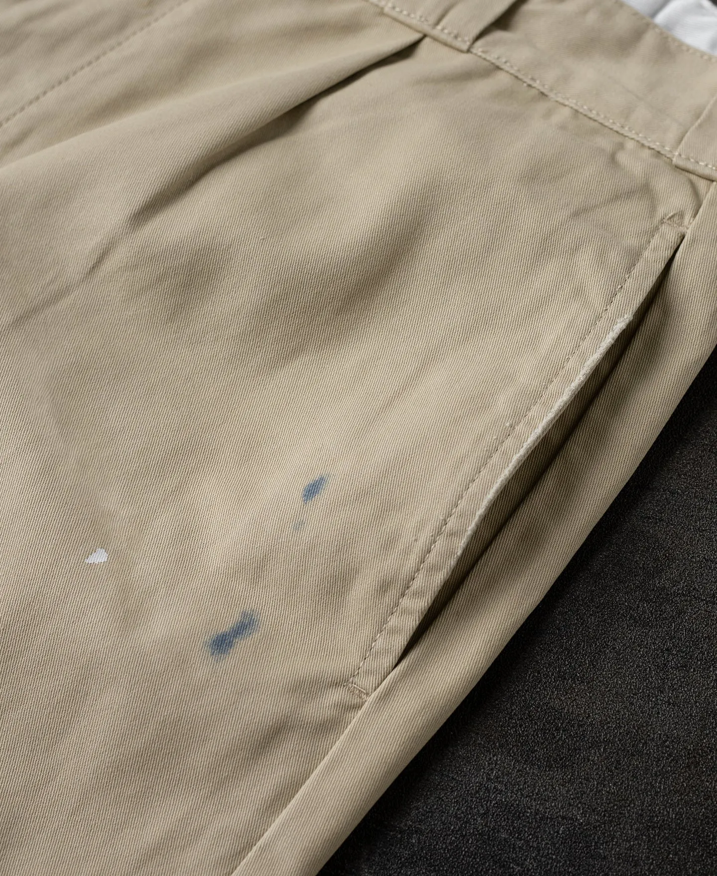 Paint-Splatter Repaired Chino Pants