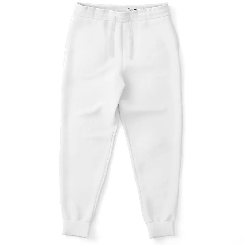 Pale White Joggers | Unisex | with PLUS sizes | White | C0M0Y0K0