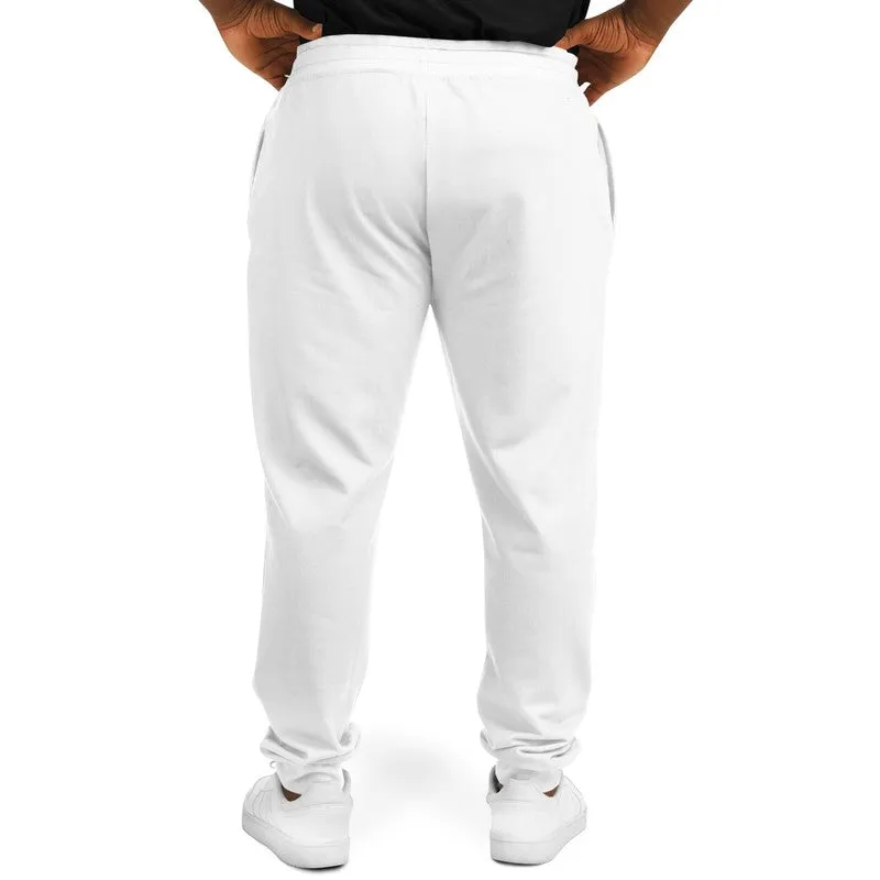 Pale White Joggers | Unisex | with PLUS sizes | White | C0M0Y0K0