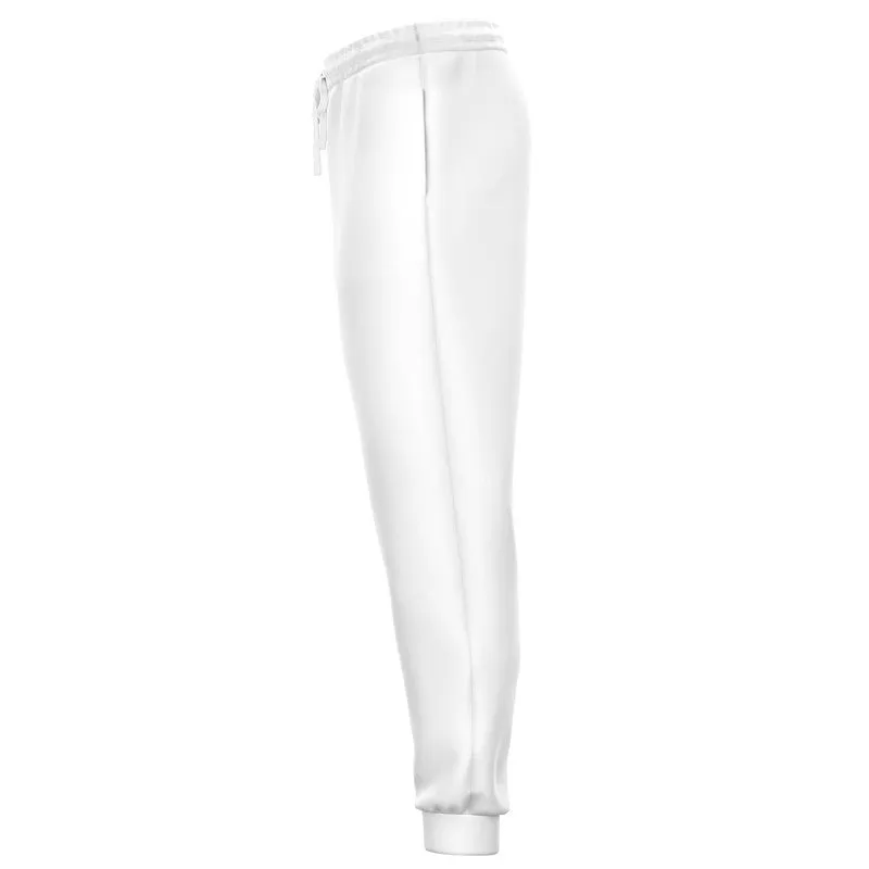 Pale White Joggers | Unisex | with PLUS sizes | White | C0M0Y0K0