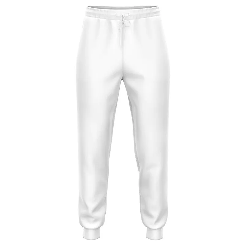 Pale White Joggers | Unisex | with PLUS sizes | White | C0M0Y0K0