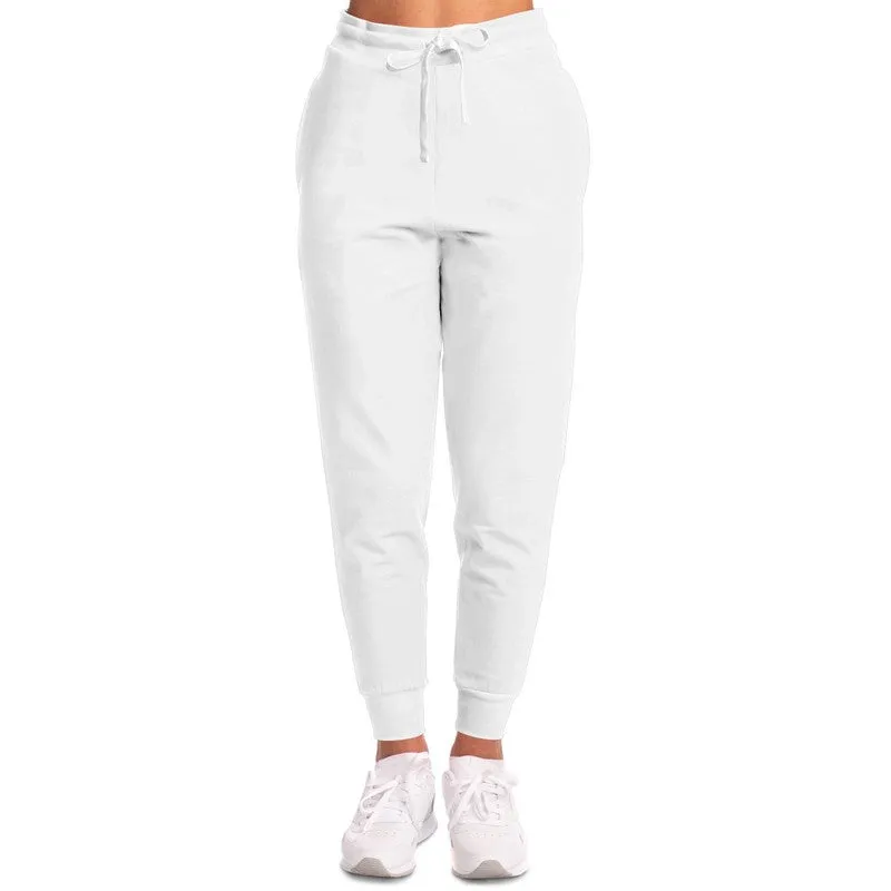 Pale White Joggers | Unisex | with PLUS sizes | White | C0M0Y0K0