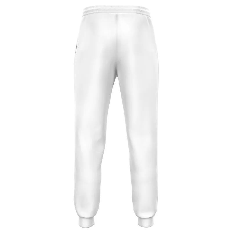 Pale White Joggers | Unisex | with PLUS sizes | White | C0M0Y0K0