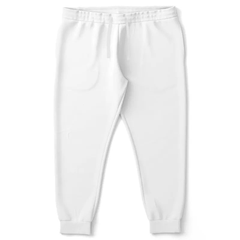 Pale White Joggers | Unisex | with PLUS sizes | White | C0M0Y0K0