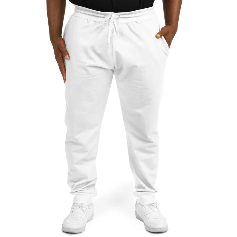 Pale White Joggers | Unisex | with PLUS sizes | White | C0M0Y0K0