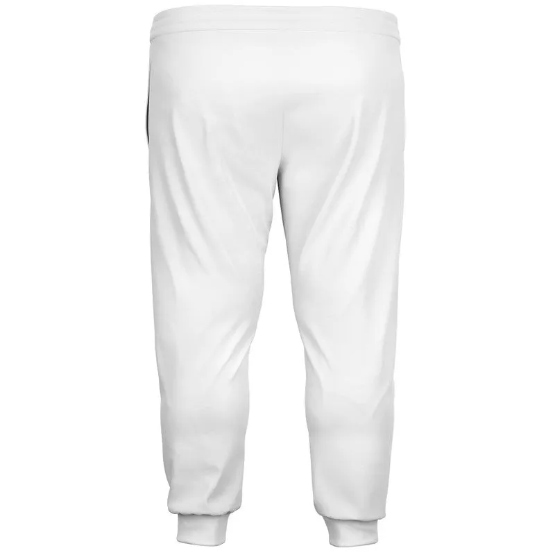 Pale White Joggers | Unisex | with PLUS sizes | White | C0M0Y0K0